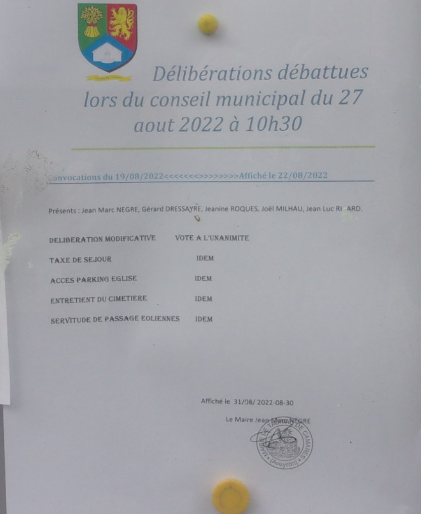 Récapitulatif — Récap del 27 août 2022